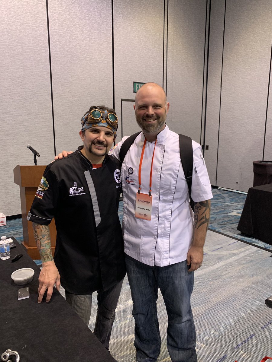 NPHSCULINARY's tweet photo. Our new logo on our chef coats for our North Point Culinary Program- at the ACF National Conference https://t.co/scTpdbCU3D