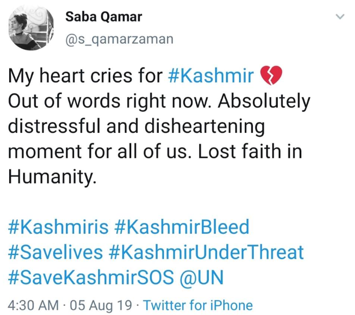 SyedaSaba12's tweet photo. Pakistan Showbiz industry standing by Kashmir in these difficult times
Lets make it trending..
#PakistaniStandWithKashmir #StandwithKashmir #United4Kashmir #IndianarmyinKashmir #IndiaUsingClusterBomb #HumanityFirst #FreedomFromOccupation #KashmirBleeds #ModiWarMonger #Plebicide https://t.co/o5EPvZltDw