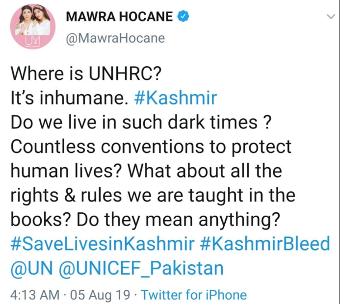 SyedaSaba12's tweet photo. Pakistan Showbiz industry standing by Kashmir in these difficult times
Lets make it trending..
#PakistaniStandWithKashmir #StandwithKashmir #United4Kashmir #IndianarmyinKashmir #IndiaUsingClusterBomb #HumanityFirst #FreedomFromOccupation #KashmirBleeds #ModiWarMonger #Plebicide https://t.co/o5EPvZltDw