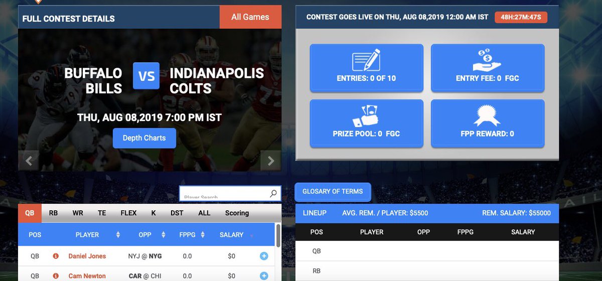 PlaysDfs's tweet photo. Great progress being made on DraftDaily 2.0. The implementation of the new stats API from Reliant Stats is going great. Just a few things left before testing for PRE-Season games this week. #NFL #DraftDaily #FantasyFootball #crypto @fantasygoldcoin https://t.co/l7ecixAuAu