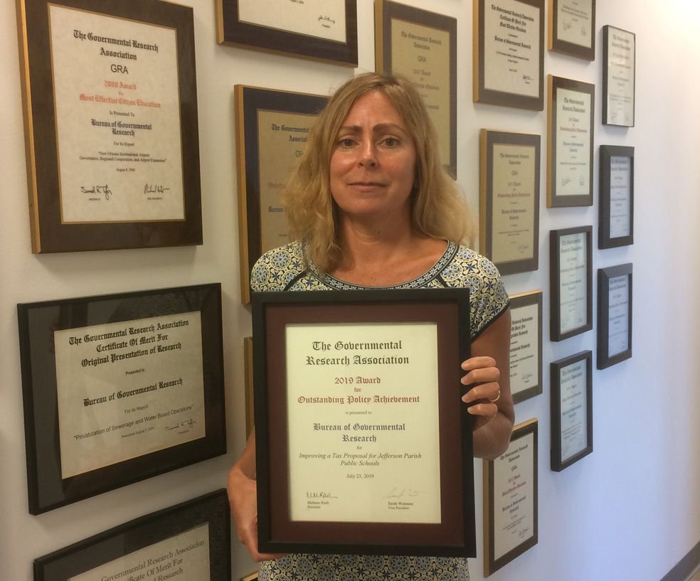 BGRNola's tweet photo. This year @TheGRA1914 honored our reports on @JPschools' employee pay raise tax with a policy achievement award. Analyst Susie Dudis studied how the school system addressed @BGRNola's criticisms and developed a more strategic, cost-effective tax proposal. https://t.co/MWPxOjo3Uq https://t.co/rmEiu3zx2X