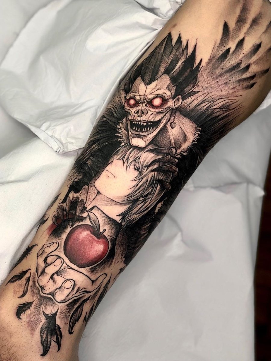 wanted to share my light tattoo i got a while ago done by fanwuink  tagging spoiler just in case  rdeathnote