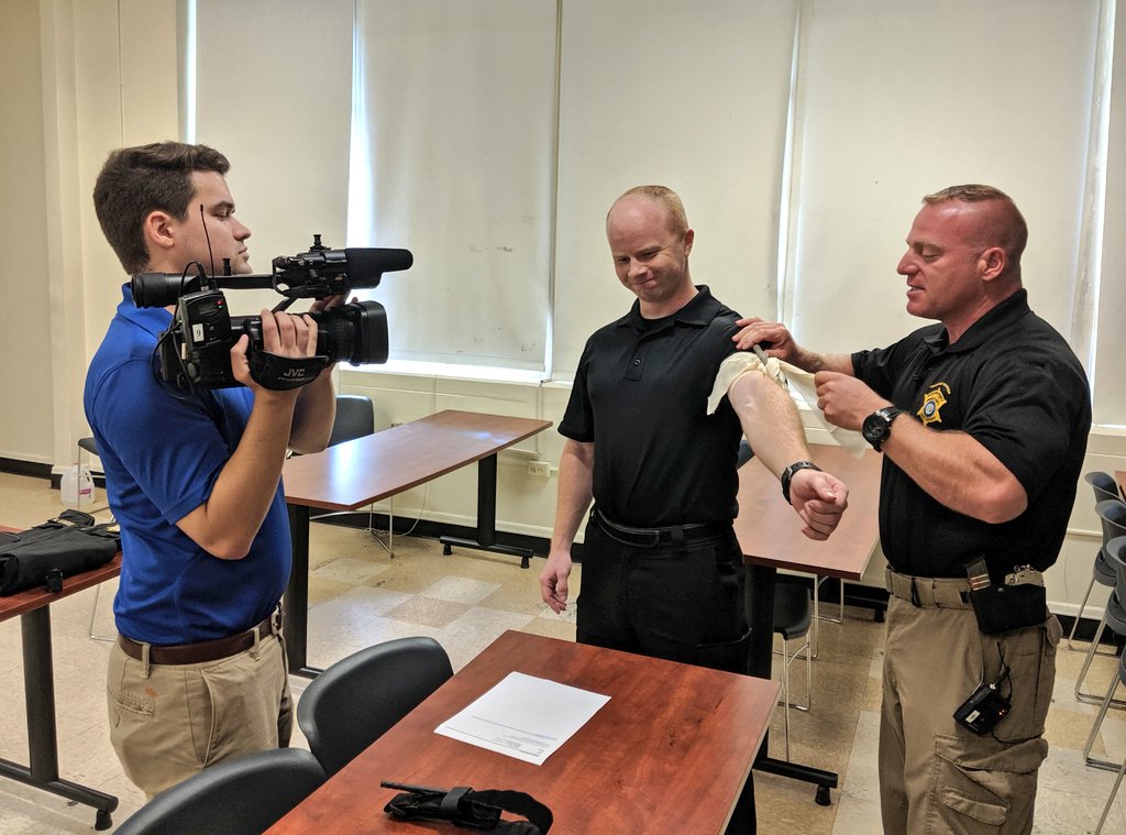 Lt. Dominick Pagano speaks with <a href="/wis10/">WIS News 10</a>'s Paul Rivera about #StopTheBleed and how anyone can help an injured person with just a rag and a stick. #TeamRCSD