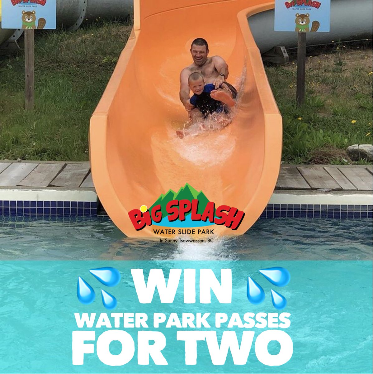 BigsplashPark's tweet photo. Enter your Best Snaps 📸 or Vids 📹of #bigsplashbestmemories for a chance to WIN TWO Waterpark Passes ($63 value) 💦
👉Snap or take short vids of your #bigsplashbestmeories, Post to SM with #bigsplashbestmemories, Tell us Why with Comment, Tag, Like &amp; Follow us &amp; Tag 3 friends https://t.co/dPlH1dodwf