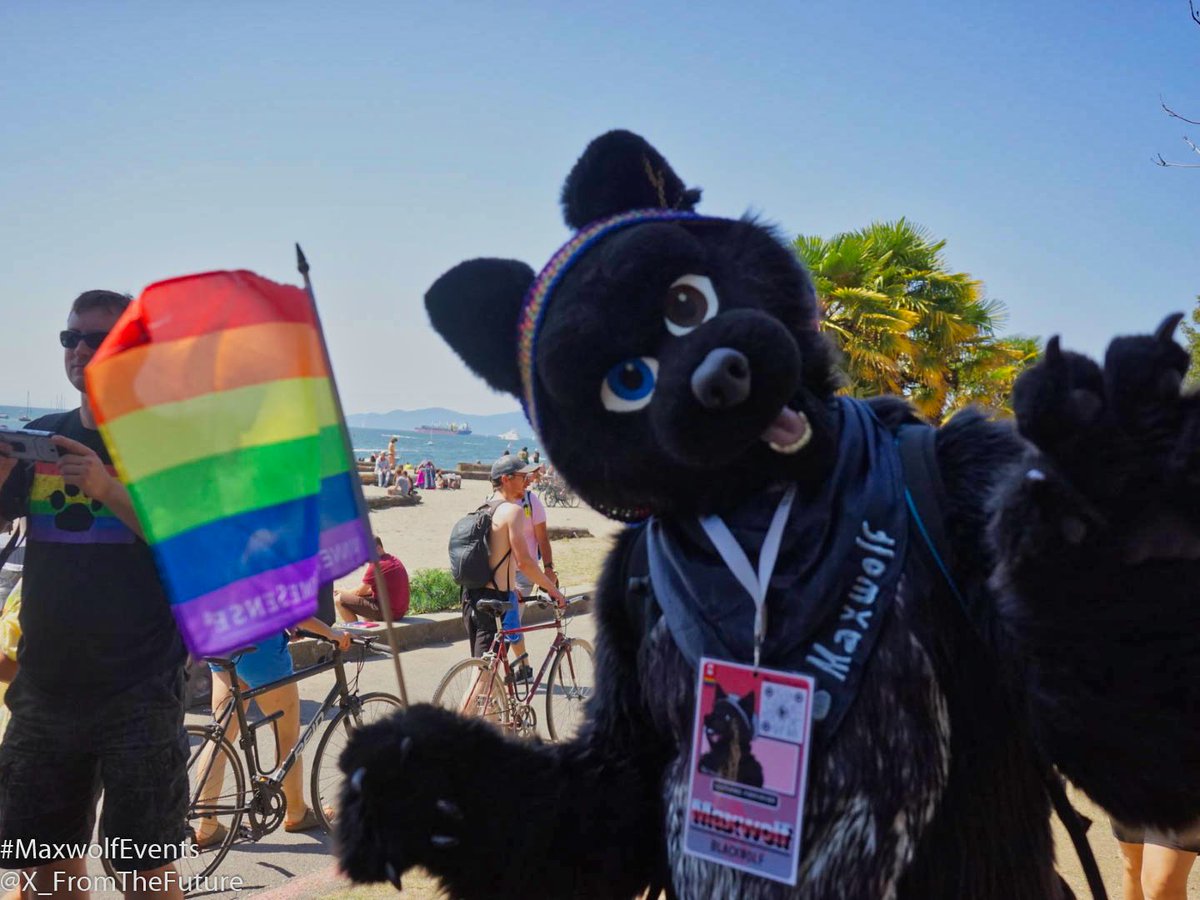 BigMaxwolf's tweet photo. Had a wonderful time at #VancouverPride with the rest of the pack yesterday!

🔗 https://t.co/SGD4ezU6WG

#furry #fursuit #maxwolfevents #pride https://t.co/tn7jQ3QKnB