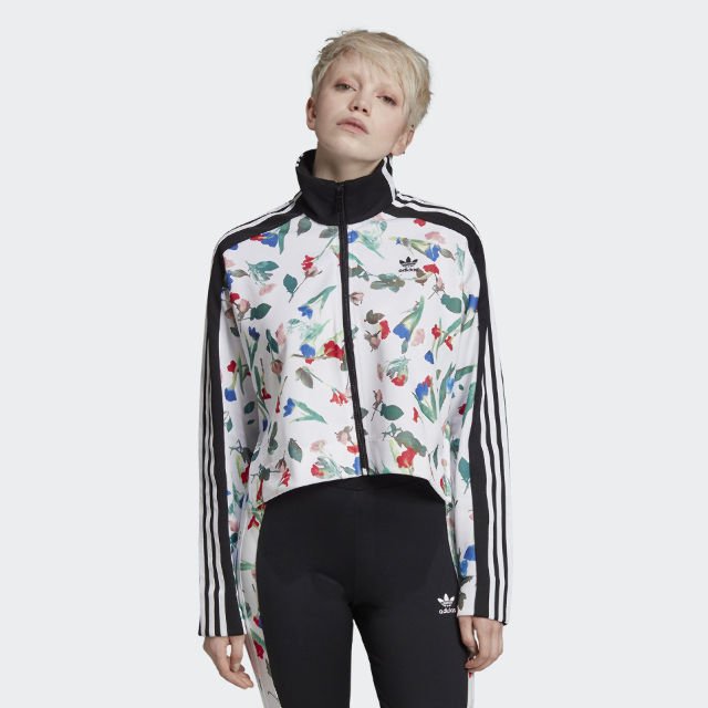 adidas allover print windbreaker