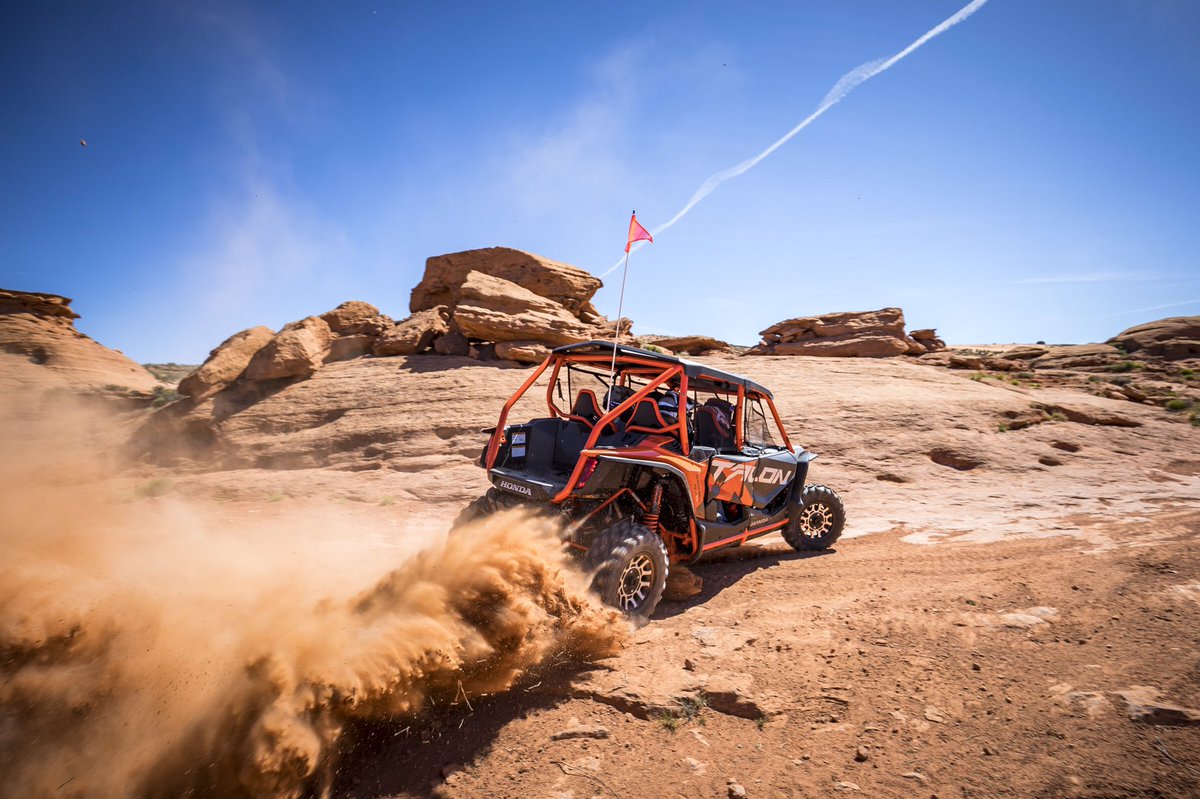 The most dust-kicking, rock-climbing, air-catching 4-seater out there: the <a href="/HondaPowersprts/">Honda Powersports</a> Talon 1000X-4