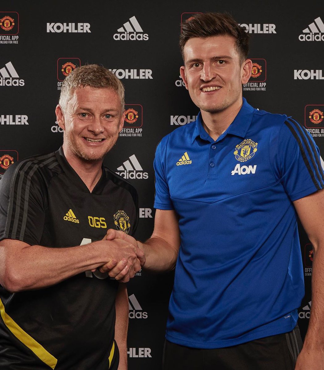 TnTOfficialSC's tweet photo. Welcome @HarryMaguire93 our new #5. #ManUnitedCaribbean #keepgrinding #UnitedFamilyUnited #ManUtdSC #MUSC #manchesterunited #MUFC #GGMU #PremierLeague #OleOleOle #Oleatthewheel #transferwindow #TransferNews #davesaves #MUFCTour2019 #MUTOUR #ICC2019 #MondayMotivation https://t.co/pPMg8CosTX