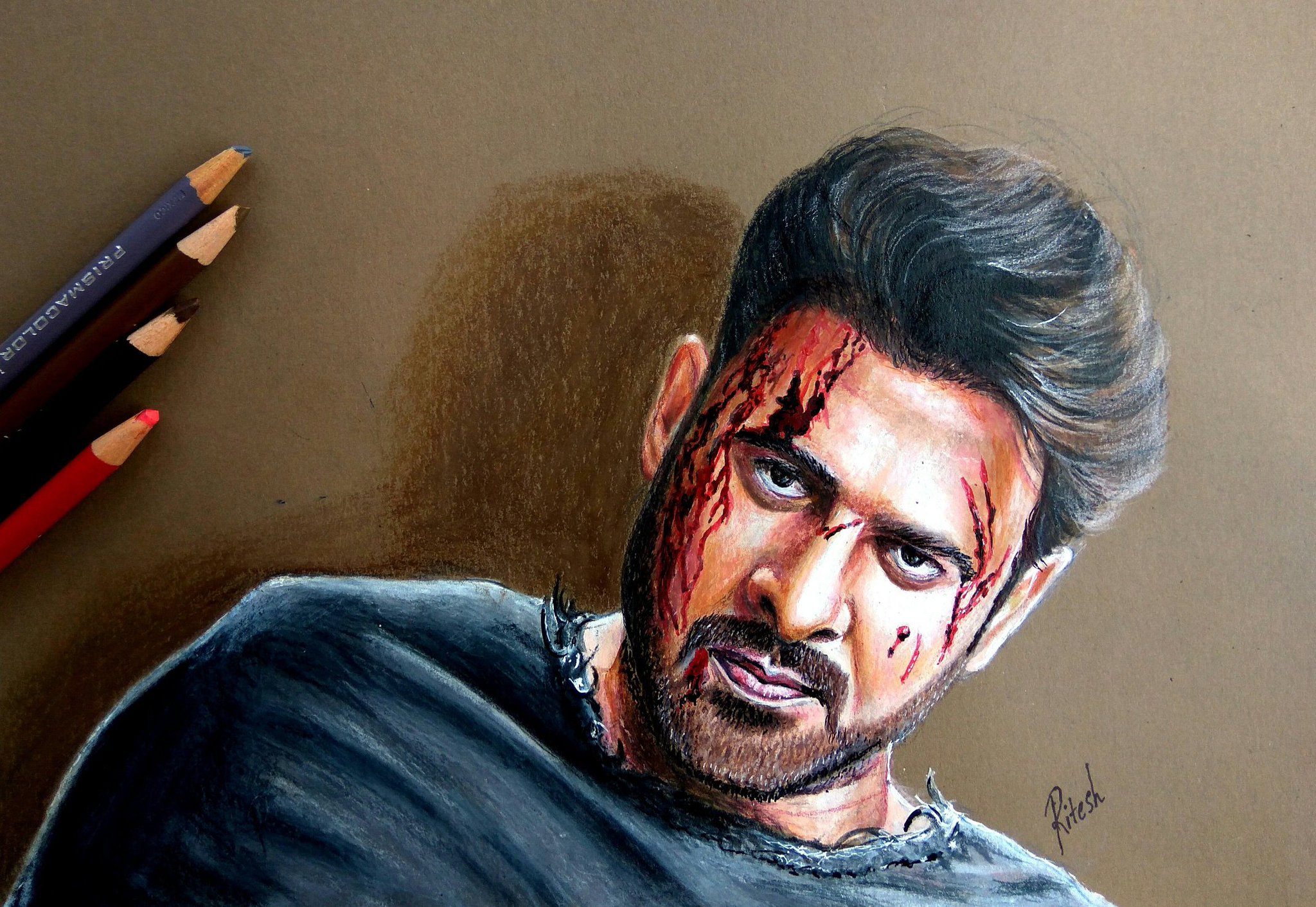 Actor Prabhas drawing - How to draw actor prabhas drawing outline easy step  by step - YouTube