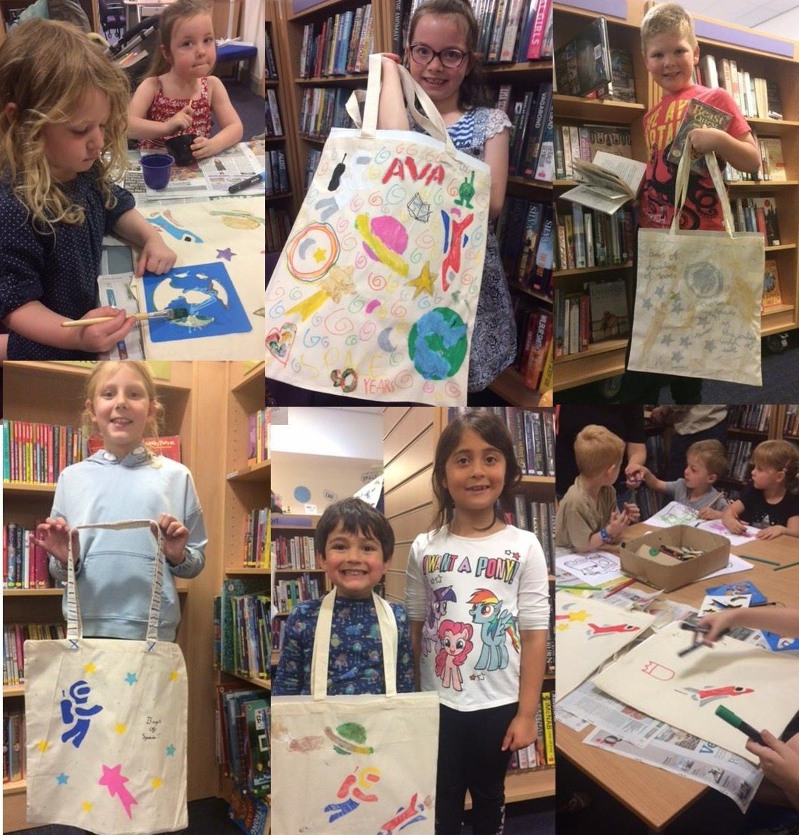 CRelocation's tweet image. There's LOADS going on at #Frodsham and #Helsby libraries this summer to keep the kids entertained. These little creators had a great time designing 'out of this world' book bags recently. Take a look at the @cwaclibraries site for upcoming events... buff.ly/2T4mykk