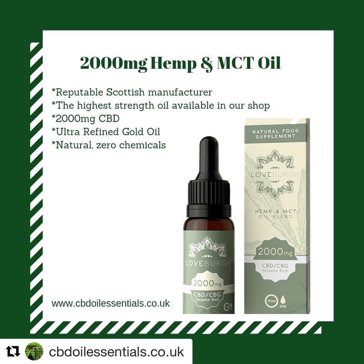 essentials_cbd's tweet photo. #cbdoilessentials #edinburgh #penicuik #loveburgh2000mg #loveburghhemptea #goldenoil #cbd #cannabidiol #cbdoil #hemp #canna #athleteslife #health #wellbeing #vegan #plantpowe https://t.co/ARpaTHdZ6I