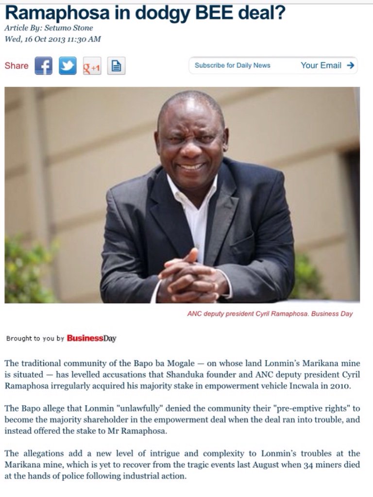 Lwandle1949's tweet photo. Why #MiningCharter is important:
Lonmin, #MickDavis (#CR17 funder) & President Cyril Ramaphosa DENIED Bapo ba Mogale community their pre-emptive right to acquire shares in Lonmin empowerment vehicle
#EskomCrisis
#Sabotage
https://t.co/IoWznwdmpc