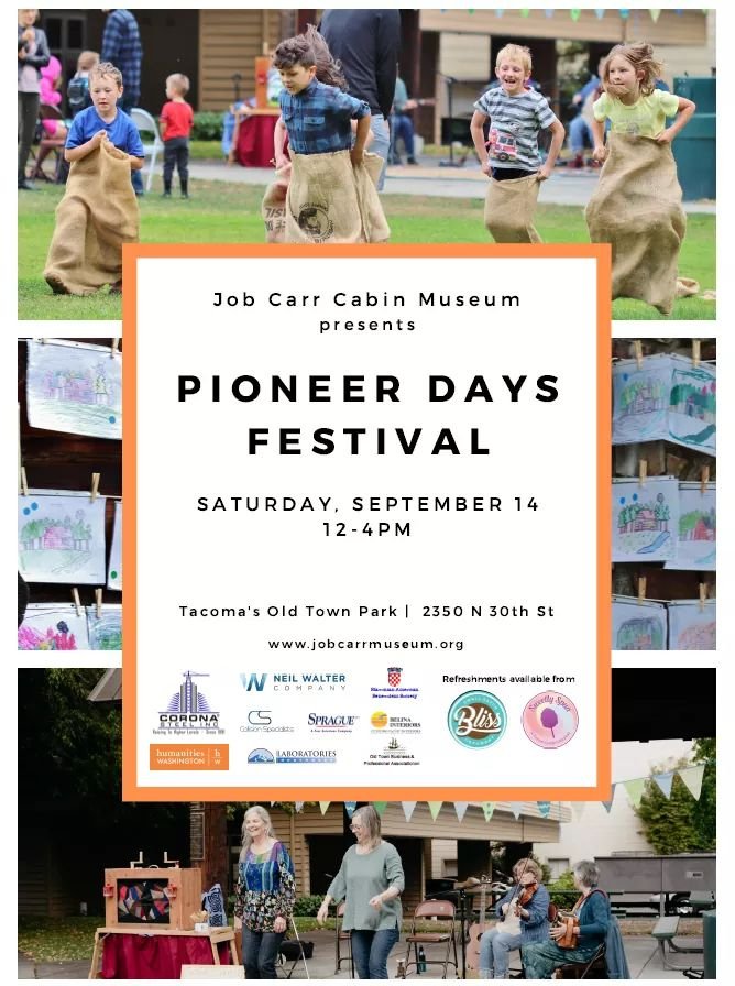 JobCarrCabin's tweet photo. Save the date - the 10th annual Pioneer Days Festival is Saturday 9/14, 12-4pm in Tacoma's #OldTownPark!
Old-fashioned fun with demonstrations, arts, crafts, field games, live music, and more.
#tacoma_wa #tacomawa #exploretacoma #traveltacoma #tacomamusic #seattlesbackyard https://t.co/3LjjhHfJNY