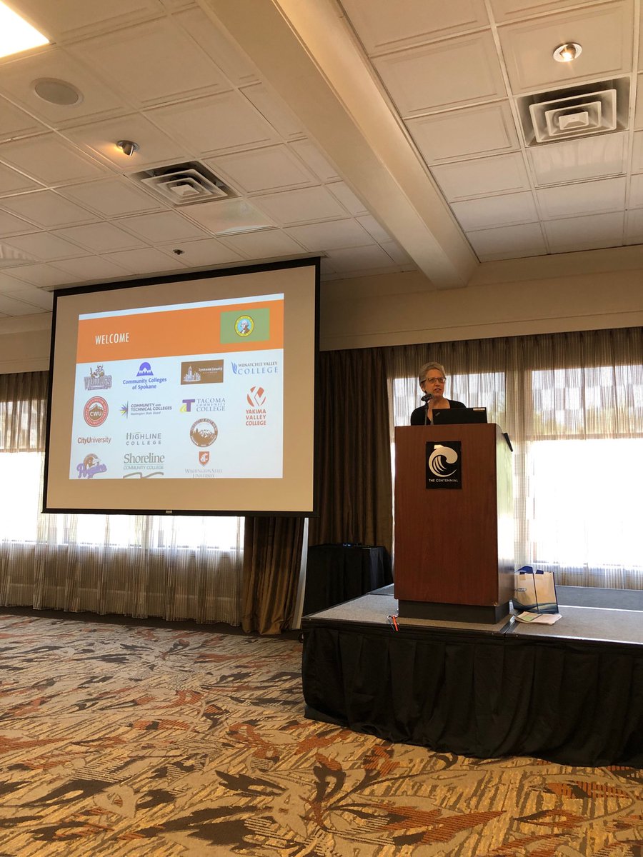 Conference chair Kathleen Campbell welcomes the #nwheug 2019 attendees and thanks the generous sponsors! <a href="/heug/">HEUG</a>