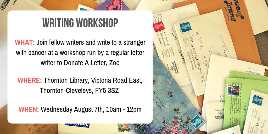 frommetoyou01's tweet image. Calling all #Lancashire based #writers. If you have been considering joining our #DonateALetter campaign, this #writingworkshop could be for you... #writingcommunity #letterwriting @lancashirelife @VisitLancashire