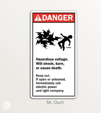 LEMProductsInc1's tweet photo. At LEM Products, Inc. we use Mr. Ouch on certain safety signs and identification.  He helps keep everyone safe by bridging language barriers! https://t.co/eniLoWLC8X