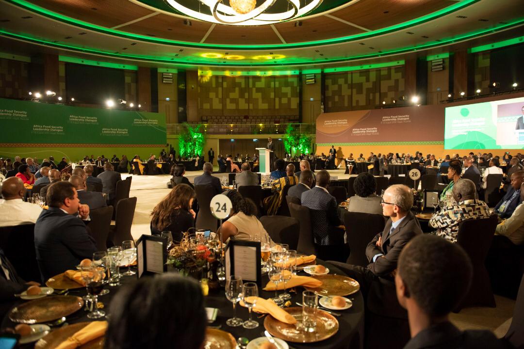 UrugwiroVillage's tweet photo. "We want a continent that is truly prospering in every sense of the term. And agriculture is undoubtedly the foundation of Africa’s prosperity. That is the larger ambition we must challenge ourselves to achieve." President Kagame attends #AFSLD2019 Dinner | Kigali, 5 August 2019 https://t.co/gWIRr5YwcU