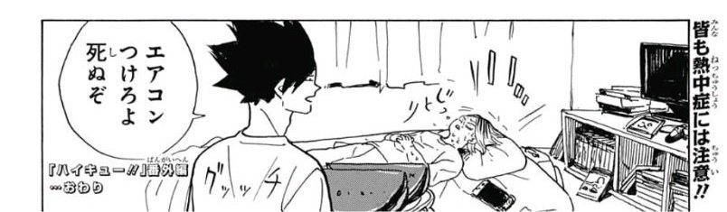 conspiracy theory: hq is based in 2013 but the switch came out in 2017 so that means this panel of current-day is 4 years in the future and Kuroo and kenma either live together or, they are still living at home and kuroo stil visit him or kenma is a time traveler who----- 