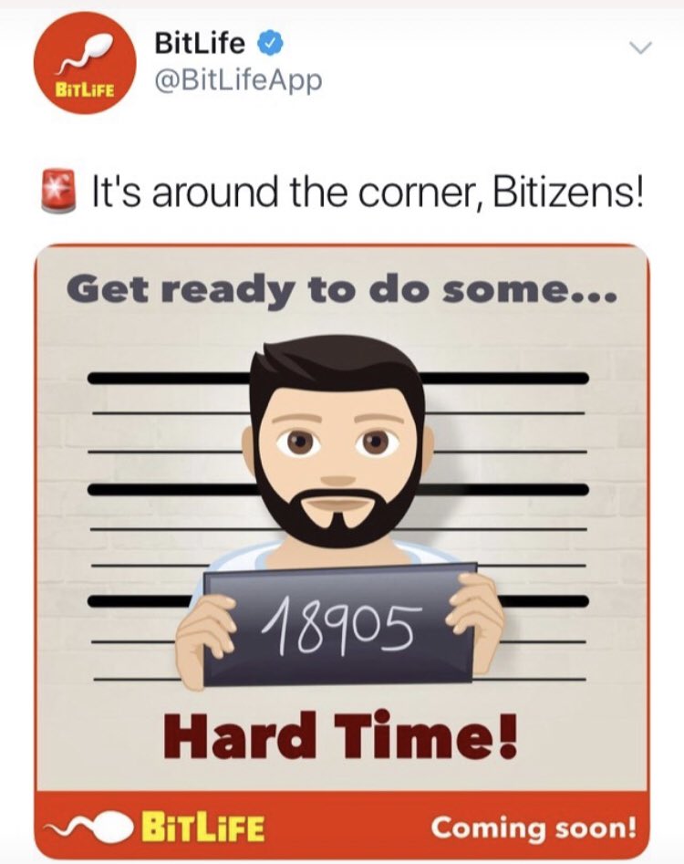 bitlifebubble's tweet photo. The new update is coming soon!! J can’t wait! Are you guys excited? @BitLifeApp #bitlife #bitlifeapp #bitlifenews #bitlifeupdate https://t.co/WG3jwLsBus