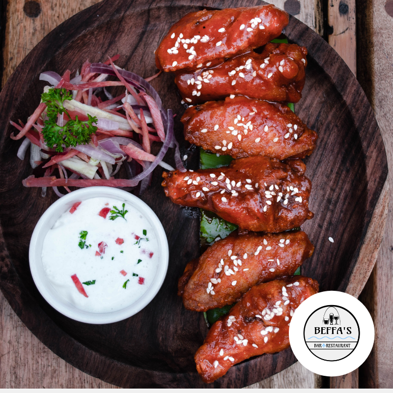 BeffasStl's tweet photo. We're not wingin' it when it comes to bringing our customers stellar service -- we did just that for over 100 years! 🍗 #STL #Beffas #wings https://t.co/3fDSuunpHw