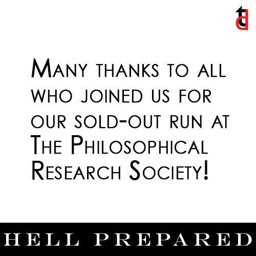 theatredybbuk's tweet photo. Thanks for going on the #hellprepared journey with us. https://t.co/6pmpQUlfWi