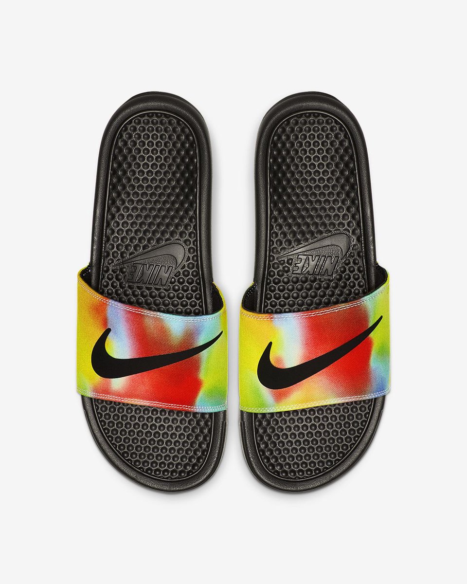 nike benassi slides tie dye