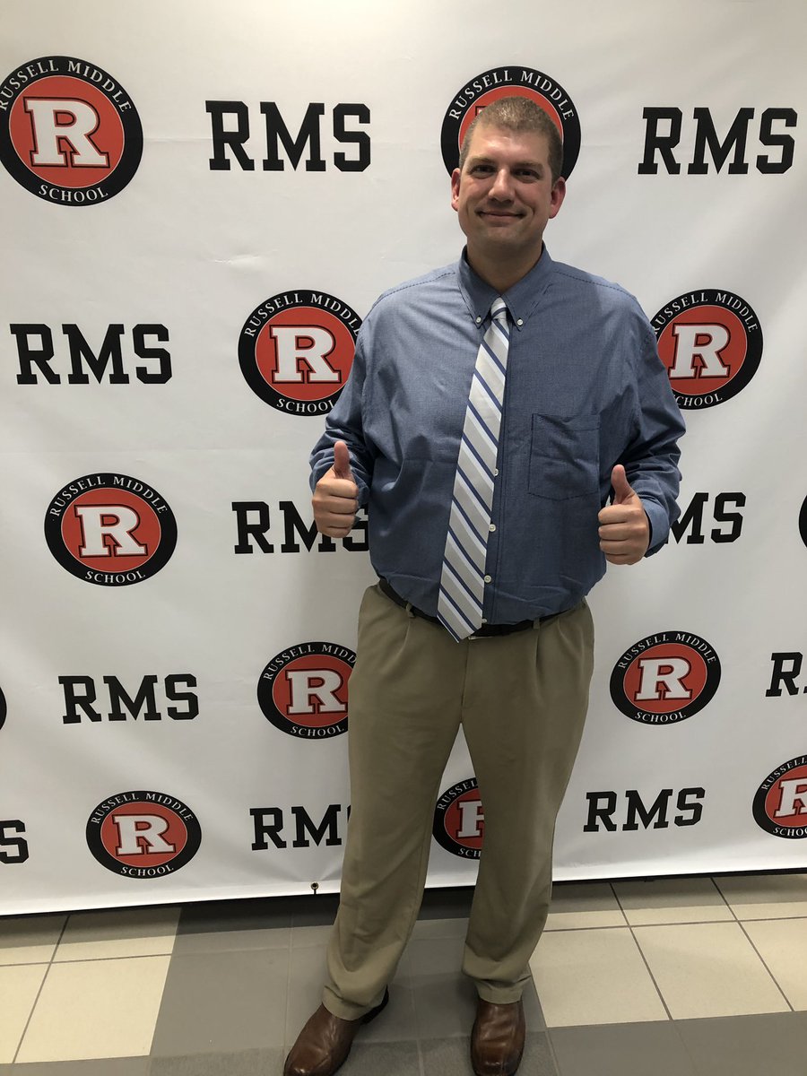 mattpsorrells's tweet photo. Honored to be an Assistant Principal at Russell Middle School. The RMS Dogpack!!  Role Model Students + Role Model Staff = Role Model School.  @gaelassoc #GAELStrong #rmsdogpack #barrowbold https://t.co/e5qA0YqPBu