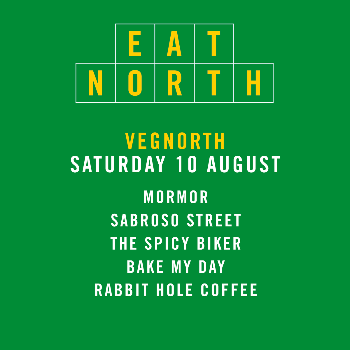 🚨 COMP 🚨

#VegNorth is BACK! 🌿 Who wants FREE FOOD from all our lovely traders plus 6 awesome BEERS? All at #EatNorth this Saturday 10th August <a href="/NorthBrewCo/">North Brewing Co</a>.

FOLLOW US and RETWEET to win and we'll pick a winner on 9th August.
 
Full event details: facebook.com/events/6757087…