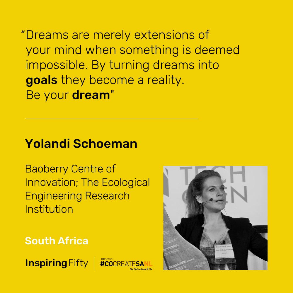 Inspiring50SA's tweet photo. Congratulations Yolandi Schoeman!
You are one of South Africa’s 2019 Top #InspiringFiftySA  winners! #WomeninSTEM

@yolandySchoeman
@baoberrySA
@iwsn
@cocreateSANL 
@Inspiringfifty https://t.co/pKAhEE3vZj