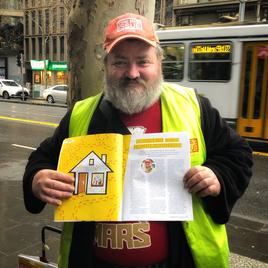thebigissue's tweet photo. Vendor Phil knows how life-changing a home can be first hand. After 6 years on the social housing waiting list, he received the keys to his very own apartment. "It's perfect. I can go in and lock the door and sit down in my favourite seat... It's my forever home."  🏠 🔑#HW2019 https://t.co/gqVCd883zL