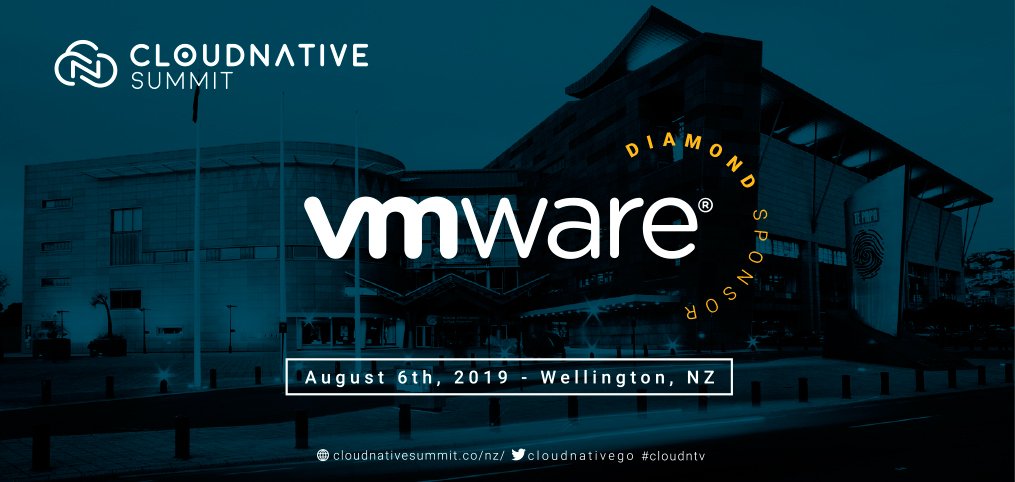 cloudnativego's tweet photo. Thanks @VMwareNZ @VMwareAU for sponsoring our inaugural @cloudnativego ! #cloudnativeANZ #cloudntv https://t.co/VPeXRNlWHU