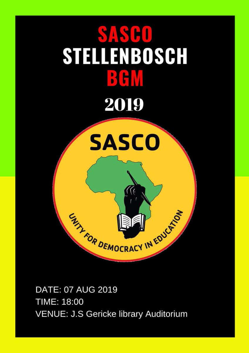 SASCO_Stellenbosch branch tweet media