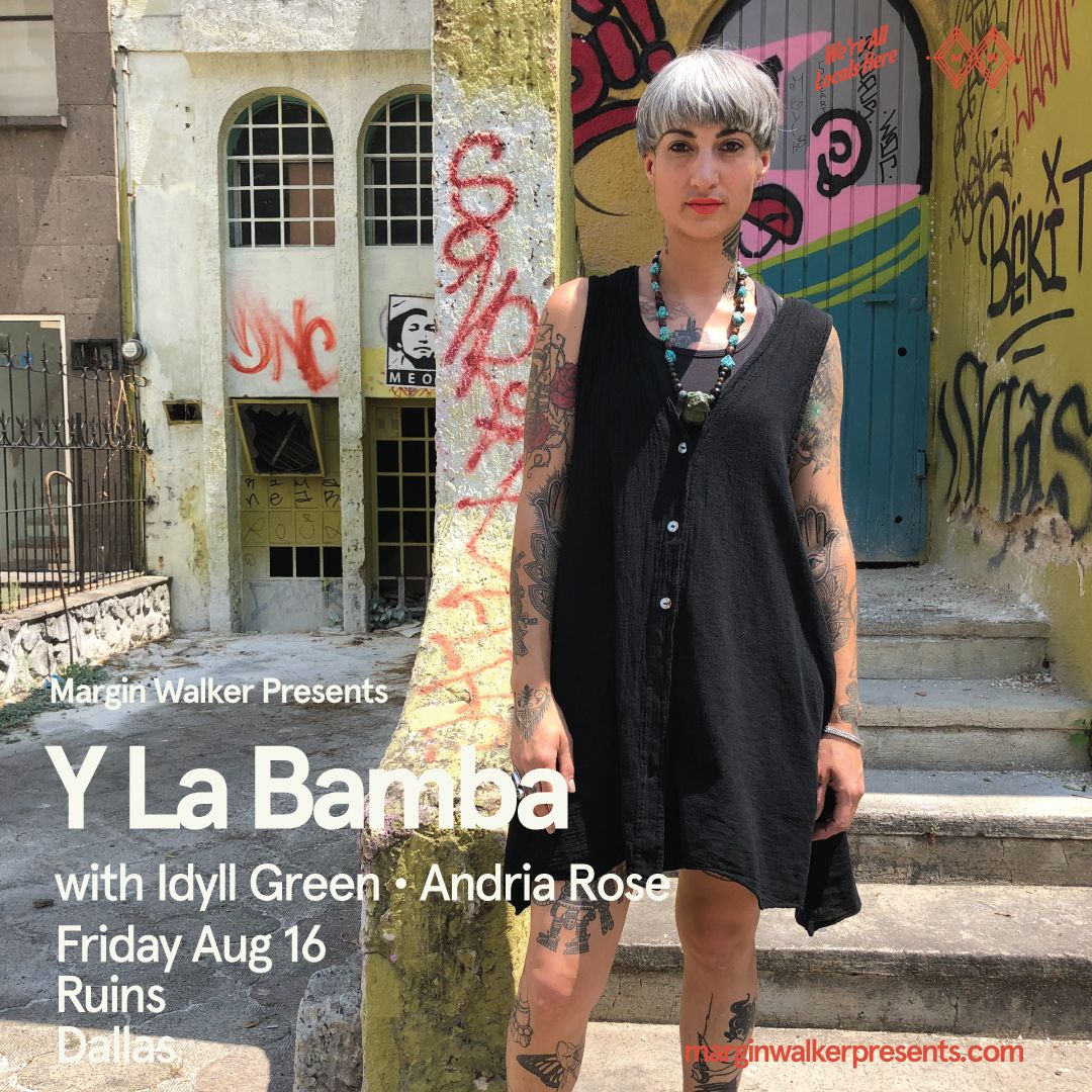 MarginWalkerDTX's tweet photo. Update: San Antonio-based alt R&amp;B band @idyllgreen and velvety indie pop artist @andriaxrose will be joining @ylabamba at #Ruins! 🎟️:https://t.co/rD5y5whQ21 https://t.co/RUjf24H8X0