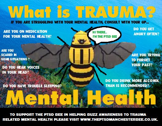 OfficialMather's tweet photo. Do you live in #Oldham ? And if you do, have you seen this poster in your GP Surgery? The journey doesn't end there, to see more just #projectbuzz on GOOGLE .. with #theptsdbee and other side enhancements we are growing our hive #OldhamHour xxx https://t.co/wEaU2ZB9nE