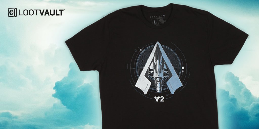 lootcrate's tweet photo. Suit up, Guardian! Get this #Destiny2 tee as our #WeeklyDeal in the #LootVault, while supplies last! https://t.co/6MzPl5Qctq https://t.co/9oQ3lEO6SE