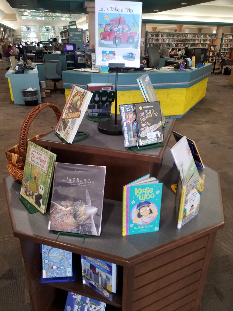 fairfaxlibrary's tweet photo. Many of you are taking trips in August. This Centreville Regional Library display showcases books that will let your imagination explore the world and beyond, even if you're going to be in a car, plane, or train for a while!
#centrevillelibrary #fairfaxlibrary #letstakeatrip https://t.co/bsuZ0tdbxP