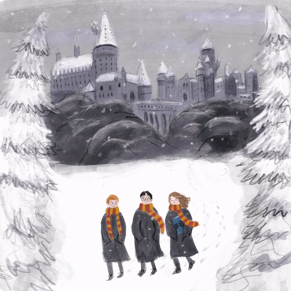 lucydillamore's tweet photo. Day 7 of #potterweekprompts 'HOME' 🧙♀️ "Whether you come back by page or by the big screen, Hogwarts will always be there to welcome you home." #harrypotter #hogwarts #illustration #potterweekprompts2019 https://t.co/4pW5TqUvgS