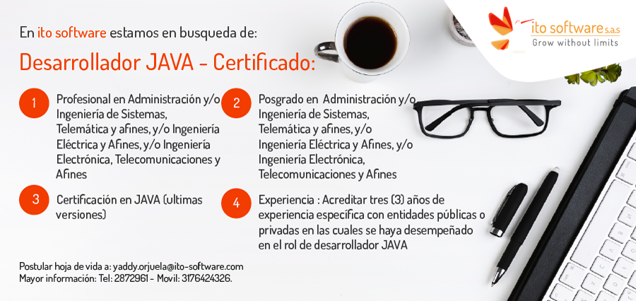 itosoftware's tweet image. #DesarrolladorJAVA #IngenieroDeSistemas #Posgrado #3añosDeExperiencia #Bogotá #Colombia
