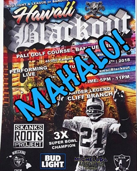 nation_808's tweet photo. Tribute to #21 The Great Cliff Branch.....Sad day for the Raider Nation😢 So glad we got to meet such an awesome man last year at the Hawaii Black Out! RIP Cliff Branch #808raidernation  #oncearaideralwaysaraider #speedkills #raiderinpeace 💀🏈❤ https://t.co/tD8bSIbh5B