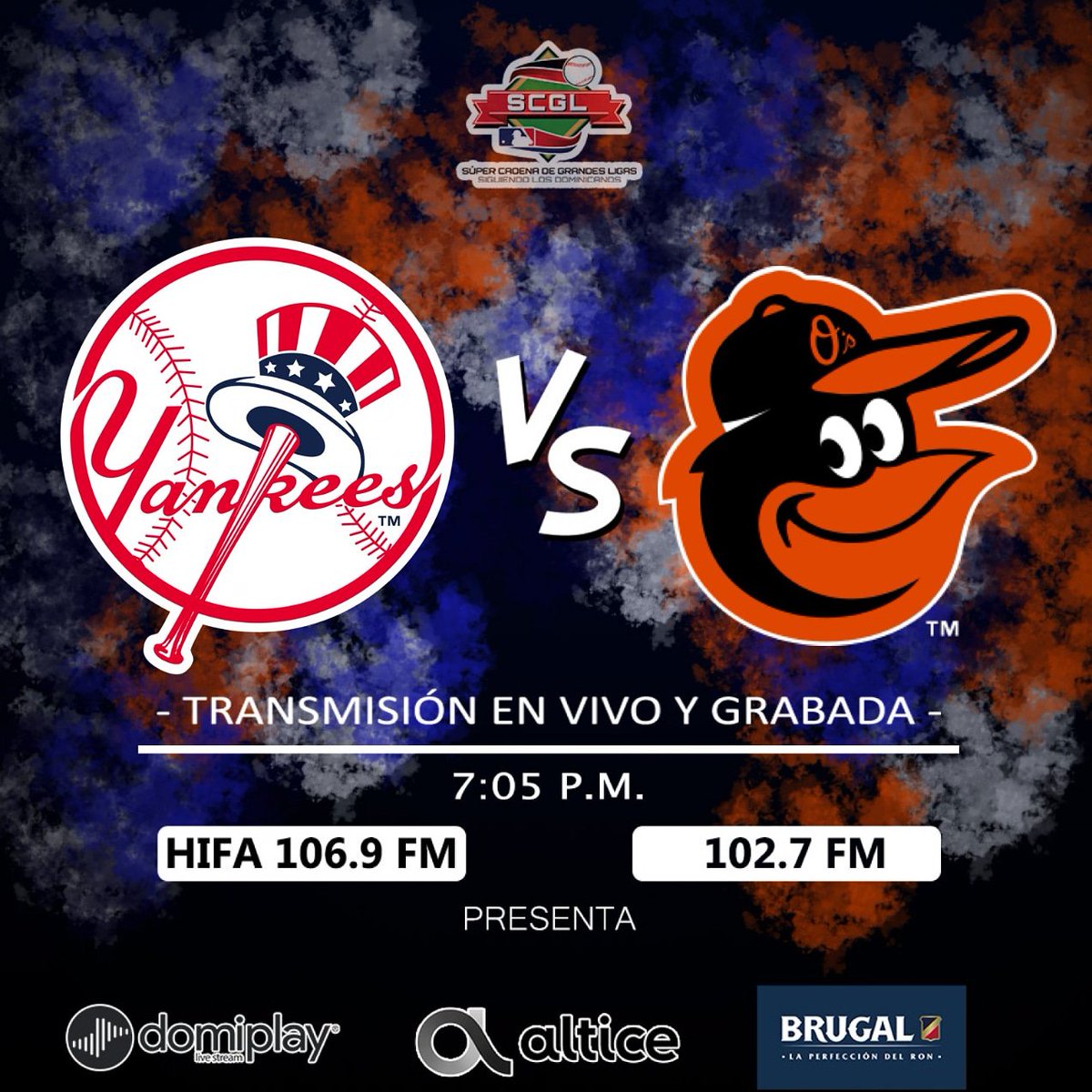 SuperCadenaMLB's tweet photo. ¡Play Ball! Los @yankees visitan a los @orioles en un duelo en el que los Mulos del Bronx trata de mantener el dominio de la división Este de la Liga Americana. Vive toda la emoción a través de la #SuperCadenaMLB #mlb #baseball #beisbol #pelota #deportes #sports #grandesligas https://t.co/eOPoqMEKfs