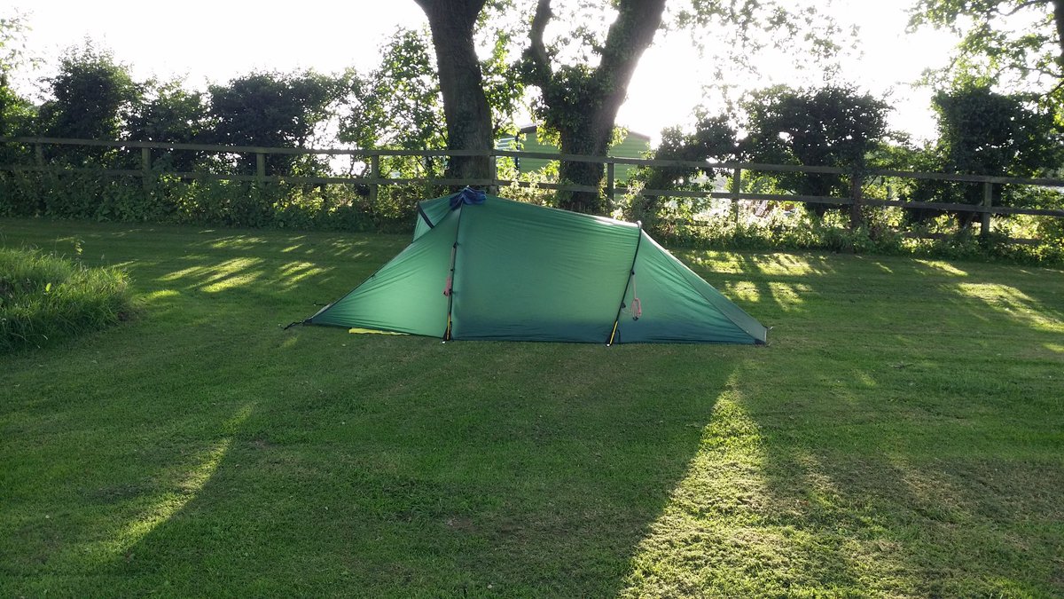 ramblesabout's tweet photo. Day 1 - Mainly travelling. Bus from Gateshead - Newcastle (£3.10), then train to Carlisle (£3.30 - bargain!). Walked 12km to Dalston. Tent up, fed and washed. Saw a heron, a deer and a helicopter. Can hear trains and an owl (Maybe?) from my tent. #cumbriaway #ramblesaboutrambles https://t.co/GpNzV4YrlN