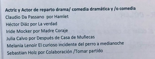 mariana_inbj's tweet photo. No puedo mas de la emocion!!! Felicitaciones @julitacalvok !! Mas que merecida esta nominacion!!! #LaMejorActrizDelMundo #PremiosACE 🤩🤩🤩👏👏👏👏 https://t.co/k7PpZa4XRJ