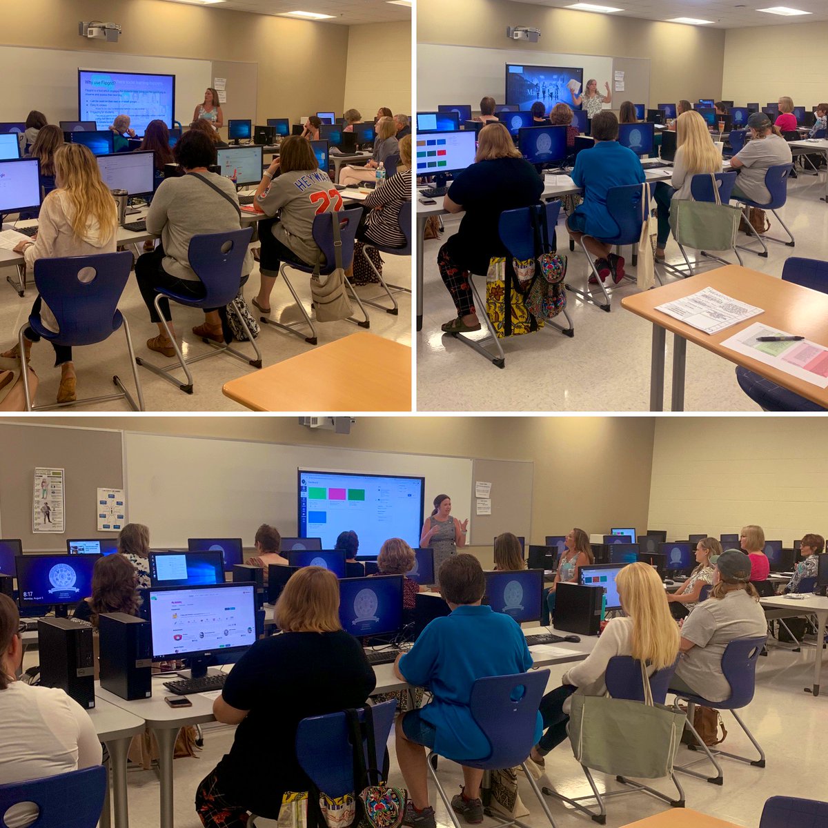 jjbogacki's tweet photo. 60 @LC_School_Corp teachers rocked some VOLUNTARY tech training this morning LED BY voluntary teacher trainers Mrs Rosine @LaurieRosine Mrs Groszek @GroszekTeach Ms Harstad @Ms_Harstad Mrs Kwiecinski @kimbop_k Mrs Bridgeman @fun_in_512 &amp; Mrs Boer!!! #lcscedtech @lcsclibraries🙌🏻👏🏻 https://t.co/XXRsjlSsT1
