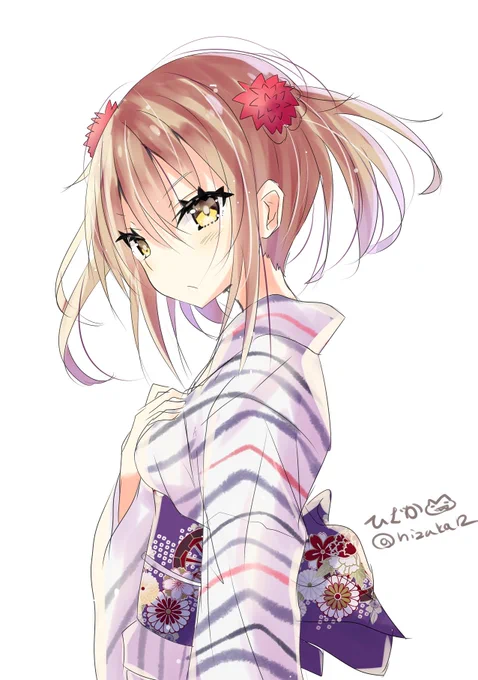 「なによ、じろじろみるんじゃないわよ」浴衣満潮
#艦これ版深夜の真剣お絵描き60分一本勝負
#艦これ版真剣お絵描き60分一本勝負_20190805 