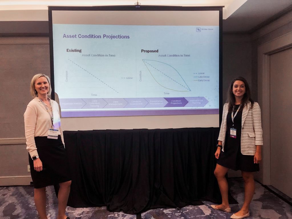 TetraTech's tweet photo. Our Bethany Bezak &amp; Olivia August from our San Diego office are #LeadingWithScience using meaningful data collection to drive efficiencies in program &amp; asset management. Meet them at #OMSW2019, where they are presenting on proactive planning through data. https://t.co/vIujWVoGXq https://t.co/NaR8czPKcS