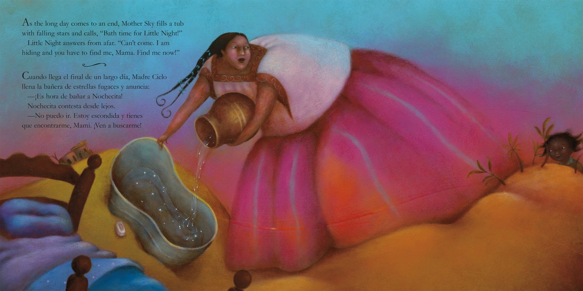 As I work on an article about this  I want to add books by  @yuyimorales, specifically LITTLE NIGHT/NOCHECITA and LADDER TO THE MOON (written by Maya Soetoro-Ng.) The way that Yuyi creates maternal figures who are literally the world AND fat and beautiful is beyond compare.
