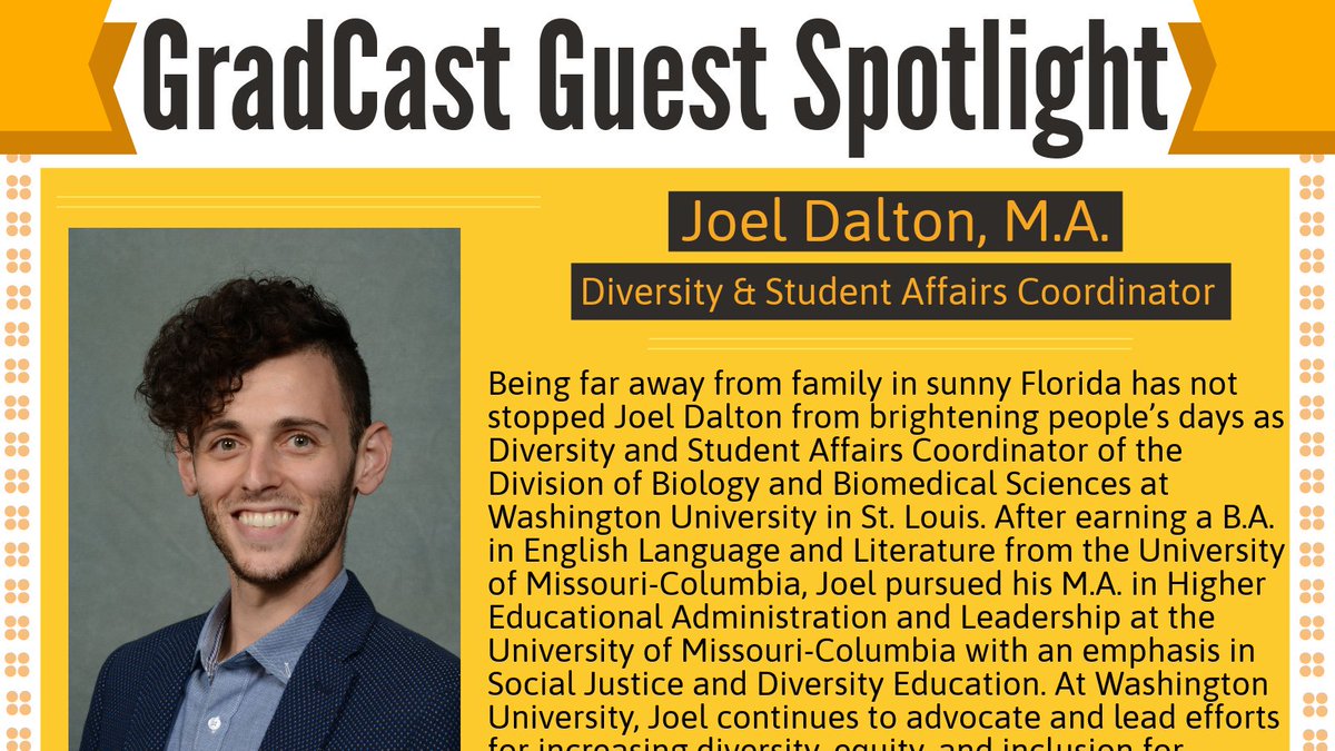 GradCastWUSTL's tweet photo. We speak with Joel Dalton, a Diversity and Student Affairs Coordinator at Washington University, about the challenges impostor phenomenon poses, and how we can try to overcome them https://t.co/Tf9v1N02pL

#ImpostorSyndrome #gradschool #AcademicTwitter https://t.co/wVPLNxmtiZ