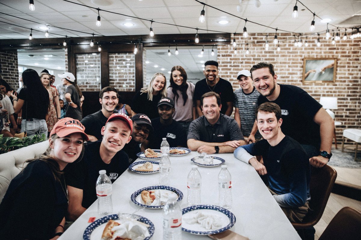 DBUPatriots's tweet photo. Party with the Prez! Great evening hanging out with #DBU23 and @DBUPres last week! https://t.co/d6tSbOlWAo