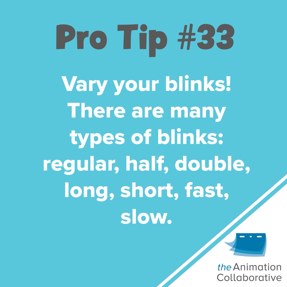 animationcollab's tweet photo. If you look at live-action reference people blink differently all the time! Make sure to capture this in your animation as well.
#animationcollaborative #animation #3danimation https://t.co/YmaqhLInAg