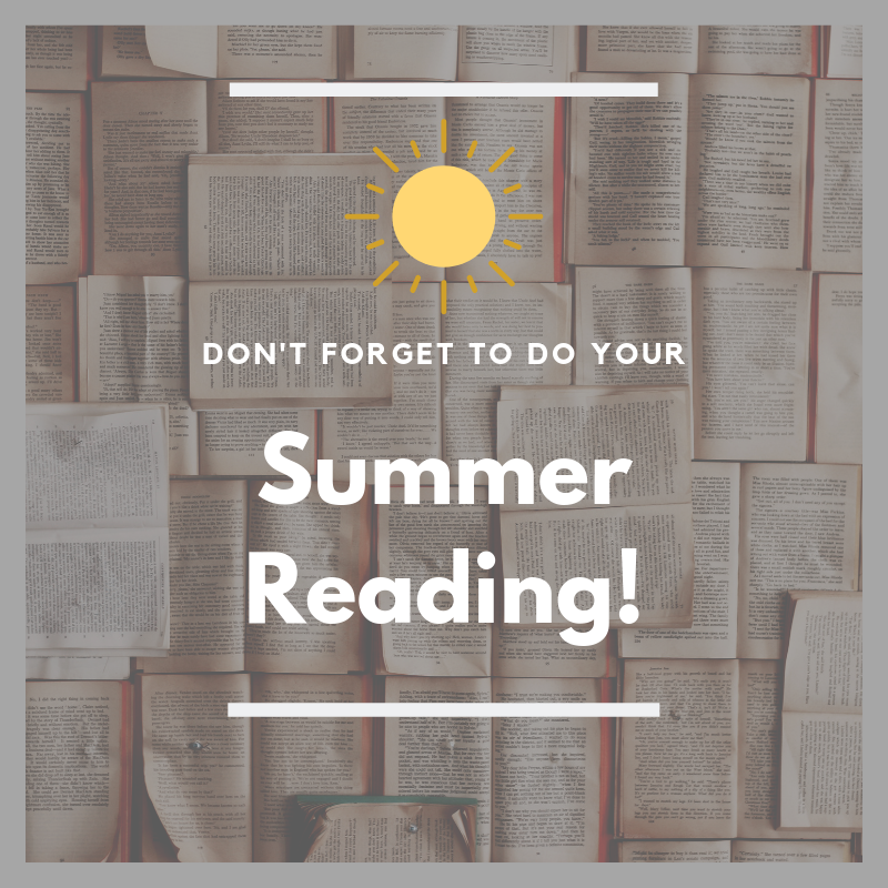 BrasherFallsCSD's tweet photo. Since we have a month left until school starts again, don't forget to do your summer reading! What books have you read this summer? https://t.co/G4hsFMzFjO